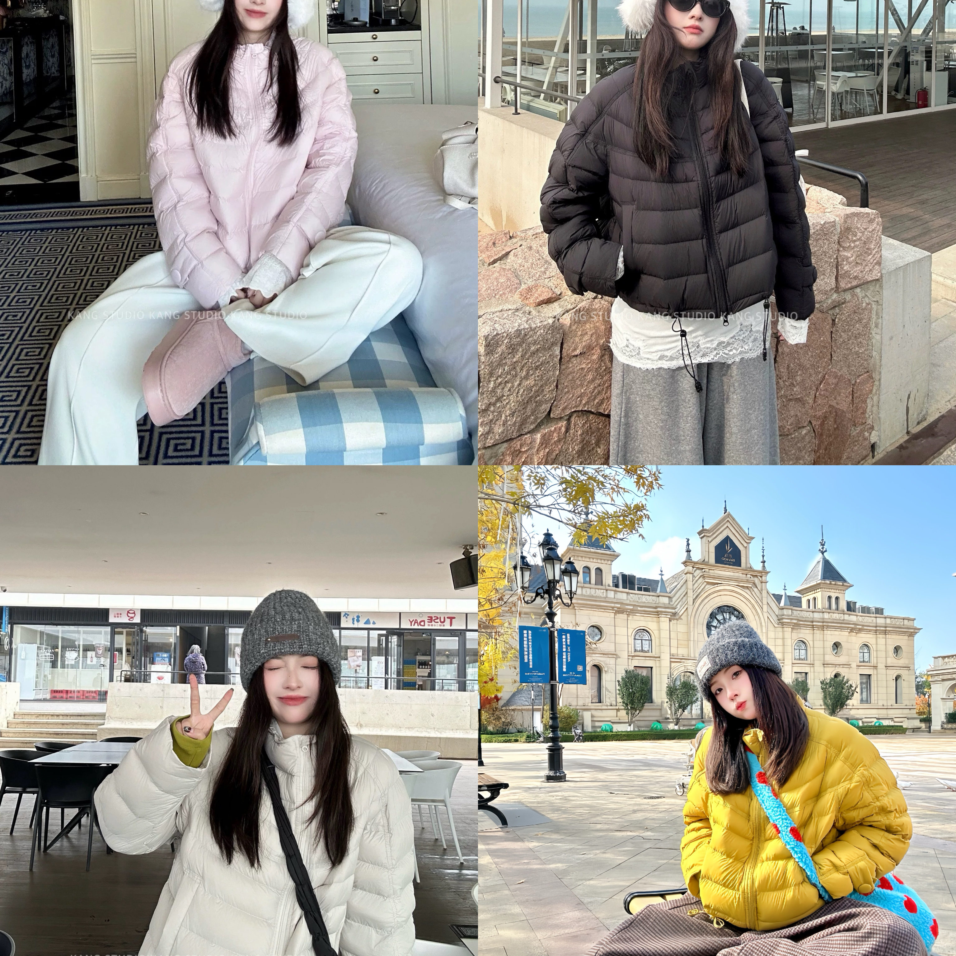 90白鸭绒排骨羽绒服短款开衫羽绒