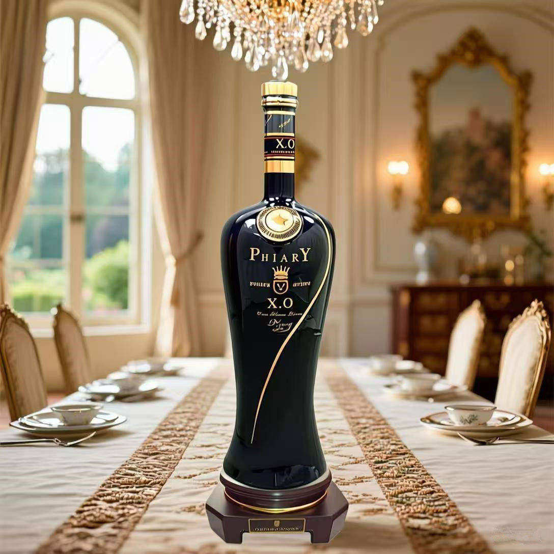法国原酒进口12斤装菲亚利XO白兰地酒蓝色陶瓷瓶烈酒礼盒装6L洋酒