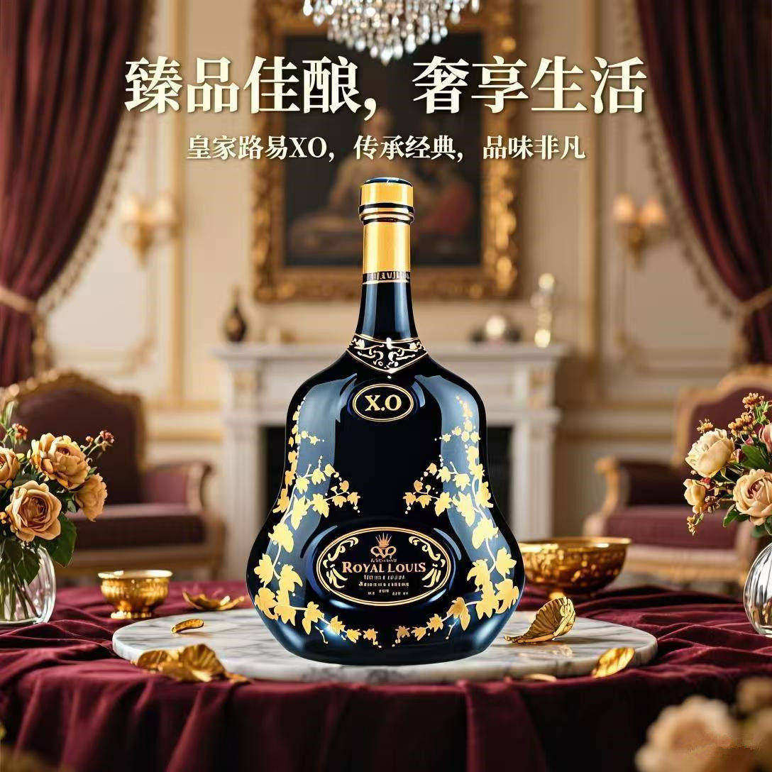 专柜28斤皇家路易xo法国进口原酒白兰地洋酒兰轩大瓷瓶礼盒装14L