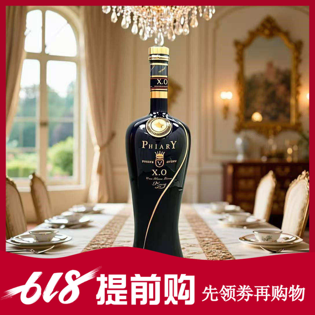 法国原酒进口12斤装菲亚利XO白兰地酒蓝色陶瓷瓶烈酒礼盒装6L洋酒