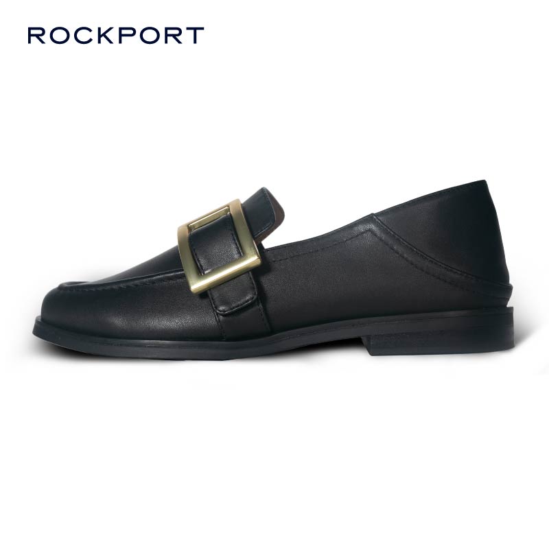 Rockport/乐步女士休闲方扣乐福小皮鞋2025春秋新款羊皮平底鞋