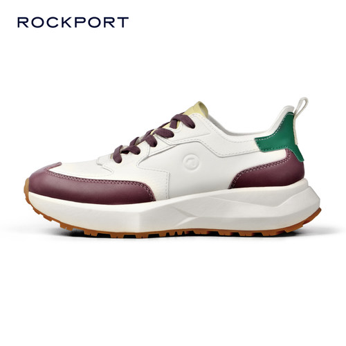 【老钱风】Rockport/乐步时尚复古休闲鞋拼色牛皮运动跑步鞋女