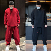 简约新年款 时尚 男士 松弛慵懒风福马个性 冬季 设计运动保暖套装 新款
