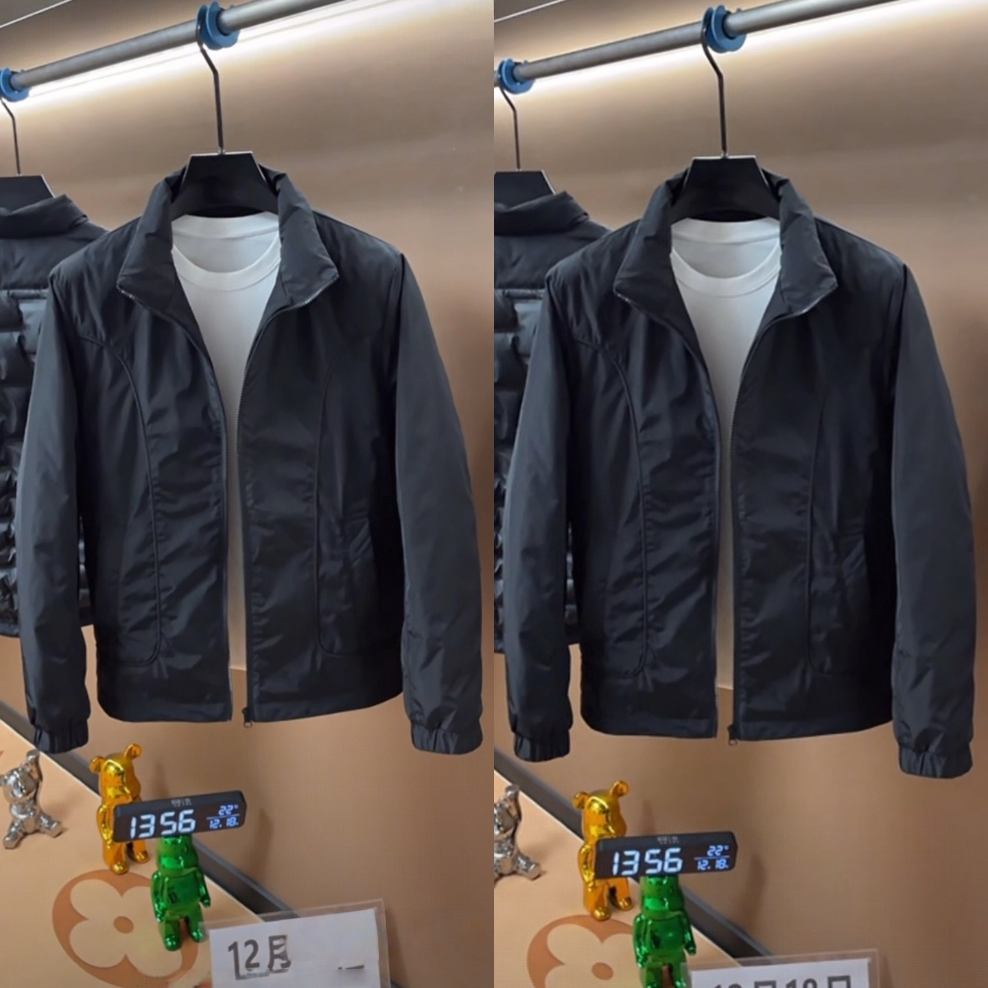 简约时尚立领男士拉链棉服夹克冬季新款纯色百搭户外保暖棉衣外套