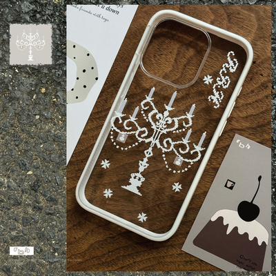 iPhone白边像素烛台手机壳