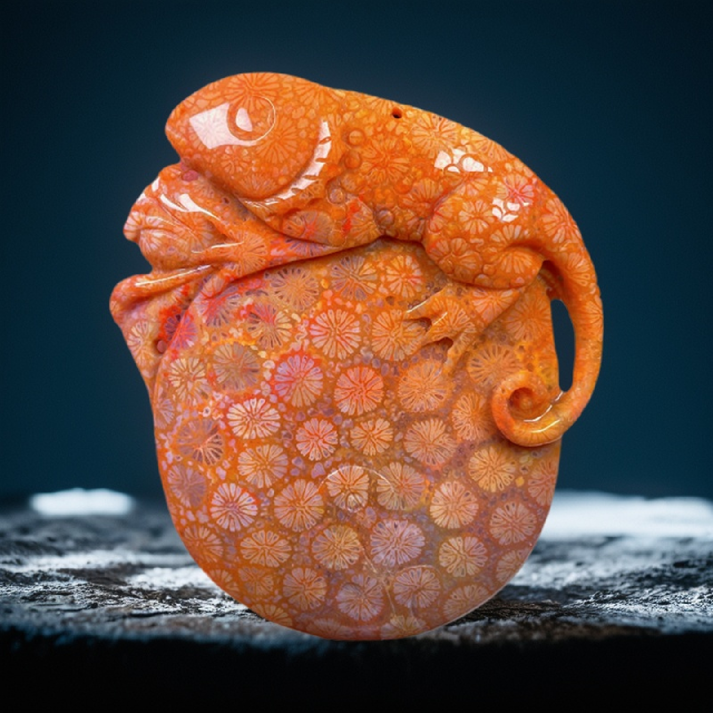 珊瑚玉吊坠天然小众玉石男女收藏