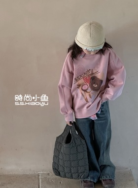 SSXIAOYU｜25秋冬薄绒牛仔直筒裤kss30259