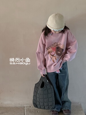SSXIAOYU｜25秋冬薄绒牛仔直筒裤kss30259