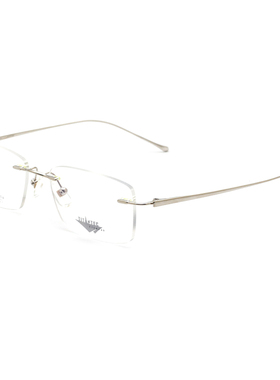 TITANTEC 泰坦钛克眼镜框男士无框商务纯钛镜架近视镜框女TF-1814