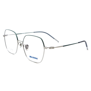 BEARPAW比派 眼镜框钛时尚金属多边形男女超轻全框光学眼镜架9615