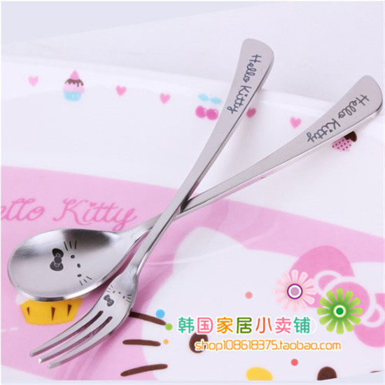 韩国进口正品 hello kitty 凯蒂猫不锈钢咖啡勺 笑脸勺 4P装|ruв категории посуда, кофе, кофе ложка - от Buy2taobao.com для оказания профессиональной услуги покупки агента Taobao