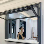 新款 上下折叠窗定制铝合金全开窗随意停网红店奶茶咖啡店面提升窗