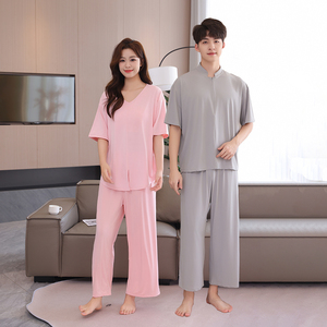 汗蒸服浴服男女款冰凉丝冰丝曲水睡衣洗浴按摩家居服兰亭vip限量
