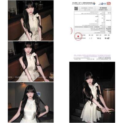 蝴蝶结挂颈洋装女2025超火高级感千金穿搭小众设计波点生日礼裙