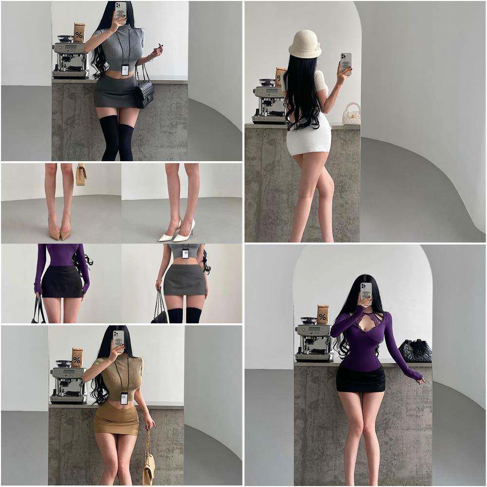 YoungGirlDay御姐纯欲性感低腰带安全裤防走光西装半身裙包臀短裙