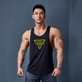 撸铁狼无袖 运动健身背心男速干宽松工字健美肌肉训练狗夏弹力透气
