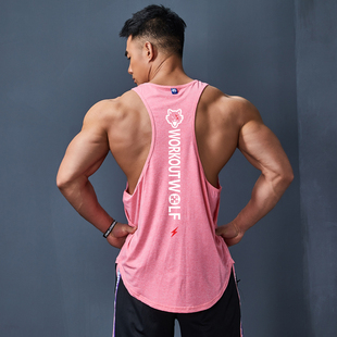 坎肩宽松无袖 工字跑步运动背心健身衣男教练工作服定制速干上衣夏