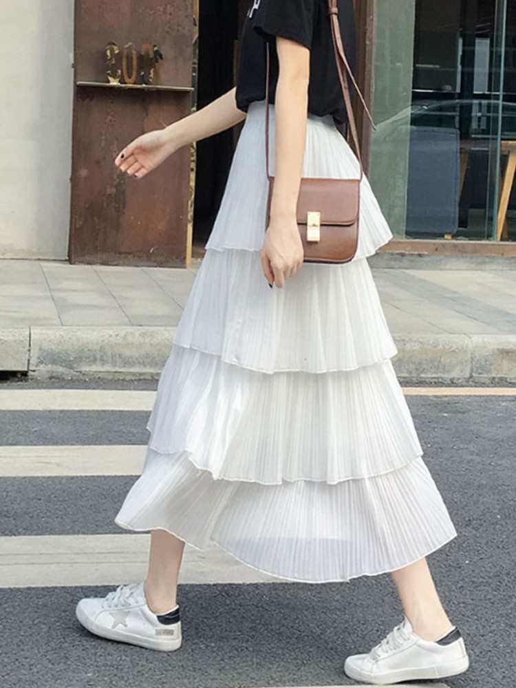 特惠乔纳阿迪达专柜多层次雪纺蛋糕裙女春夏季显瘦韩版学生百褶层|ruв категории Женская одежда, юбка - от Buy2taobao.com для оказания профессиональной услуги покупки агента Taobao