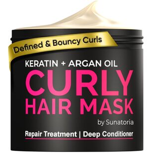SUNATORIA Curly Hair Mask - Deep Conditioner for Curly Hair