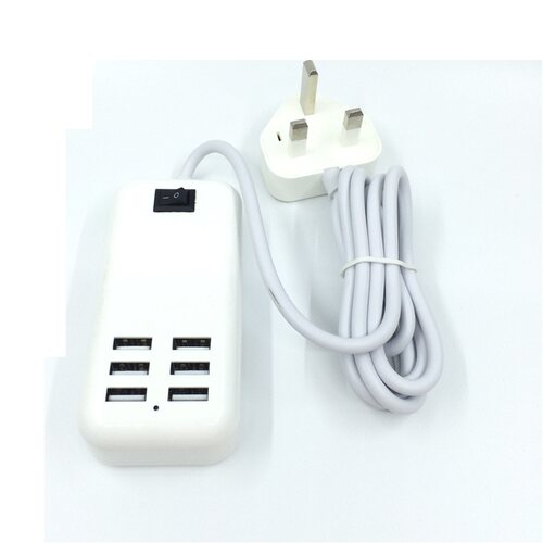 USB HUB电源线USB充电器一拖四拖六扩展器1分6分4集线器欧美英规