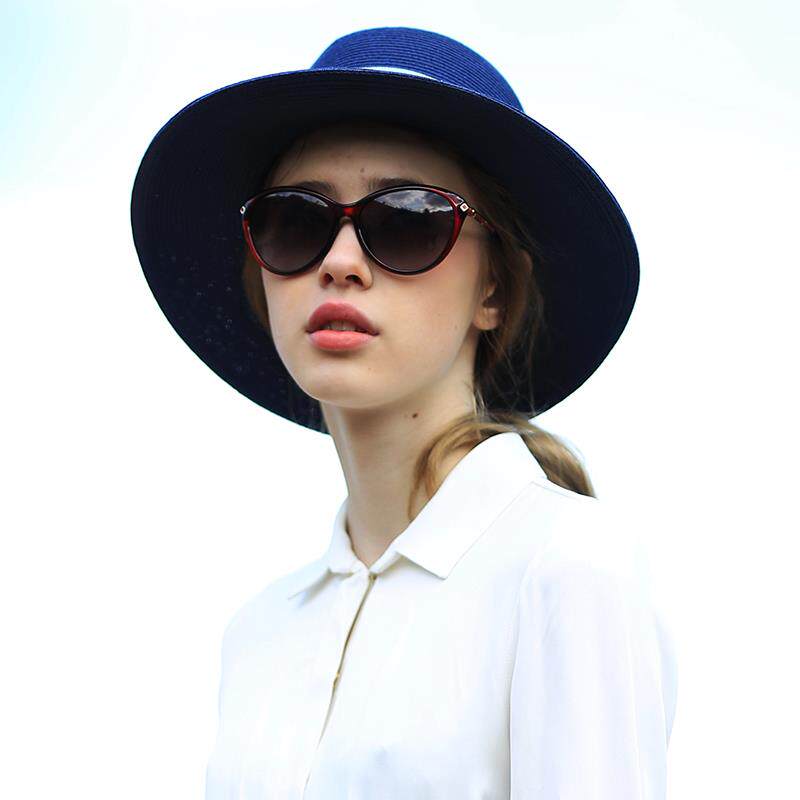 诗丹凯萨帽子女遮阳帽草帽女士防女沙滩帽太阳帽可折叠帽围可调节