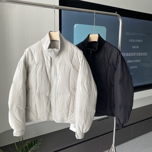 韩系青年冬韩版立领羽绒服男士潮牌国标90绒宽松休闲百搭保暖外套