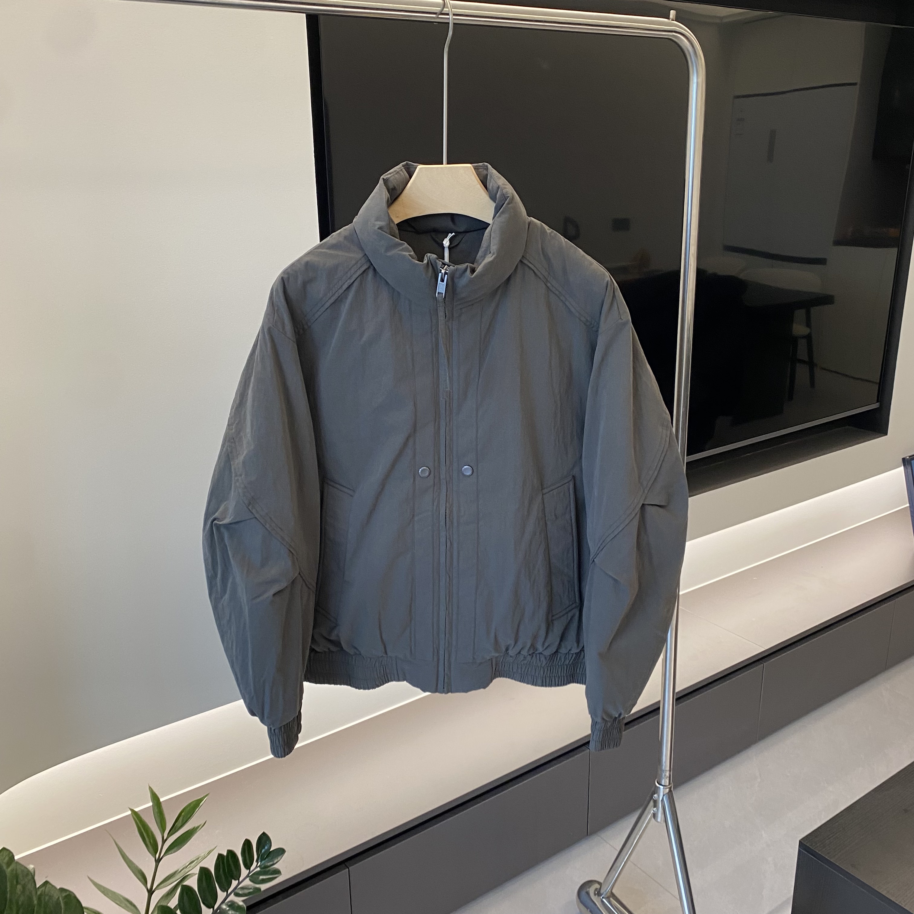 美式高货冬季加厚加绒韩版立领羽绒服夹克男潮牌90白鸭绒上衣外套