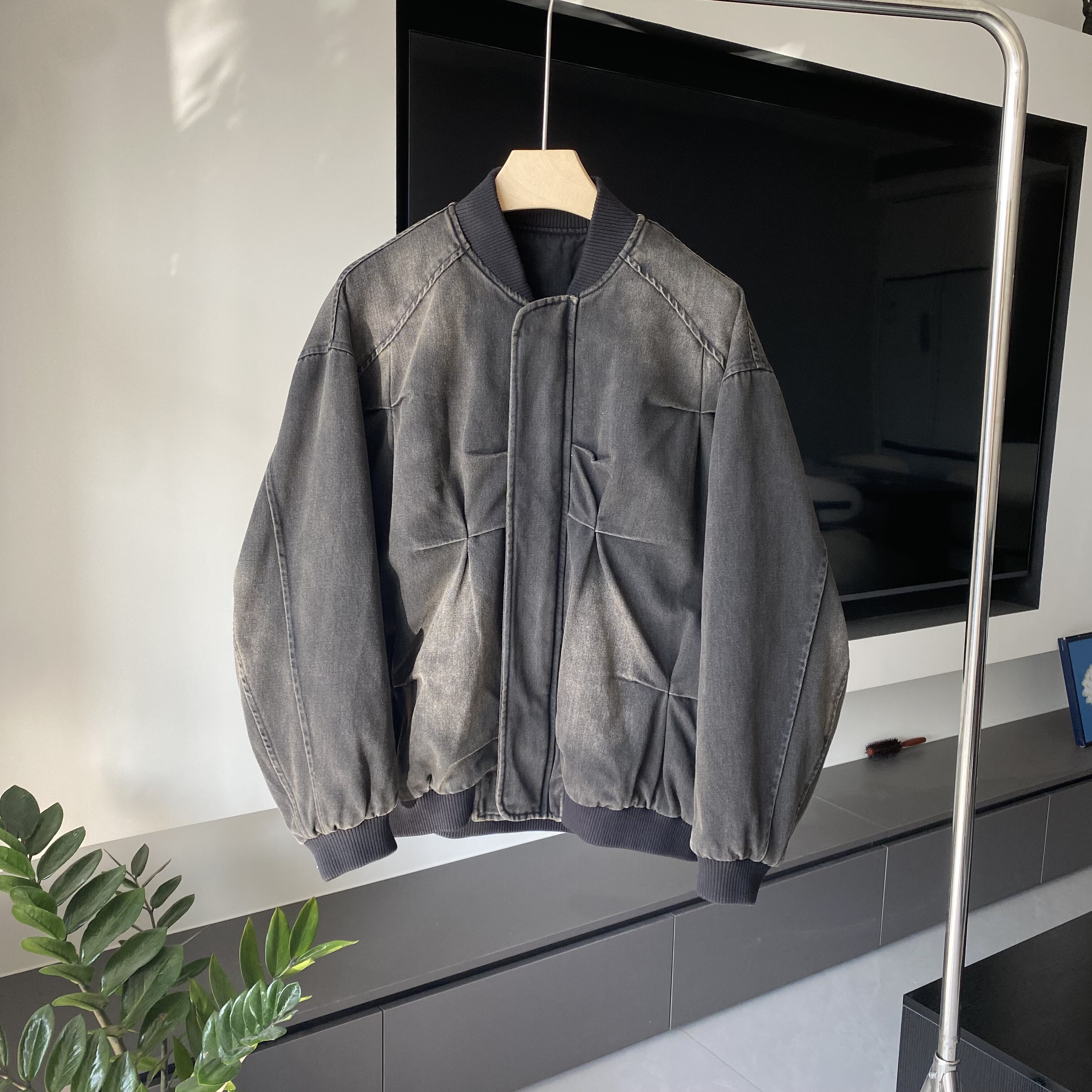 高货美式冬加厚韩版羽绒服牛仔棒球服男潮牌宽松休闲90白鸭绒外套