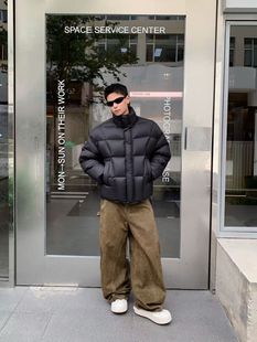 韩系高货冬韩版立领羽绒服男潮牌国标90绒宽松休闲百搭羽绒面包服