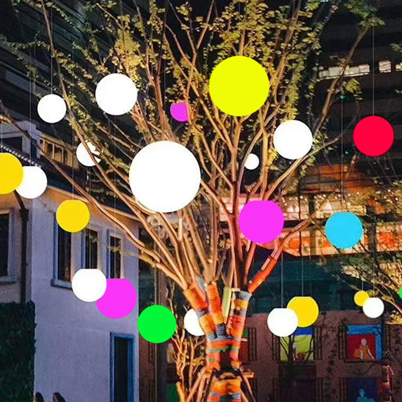 彩色发光圆球吊灯商场乐园酒吧婚礼氛围灯户外装饰灯防雨水景观灯,家装灯饰光源,酒店/宴会厅/餐饮吊灯,淘宝优惠券,粉丝福利购,淘宝优惠卷