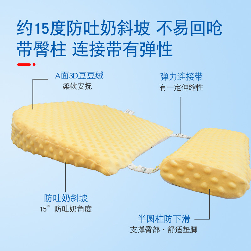 婴儿防吐奶斜坡垫喂奶新生儿宝宝哺乳枕头防溢奶呛奶学趴枕四季