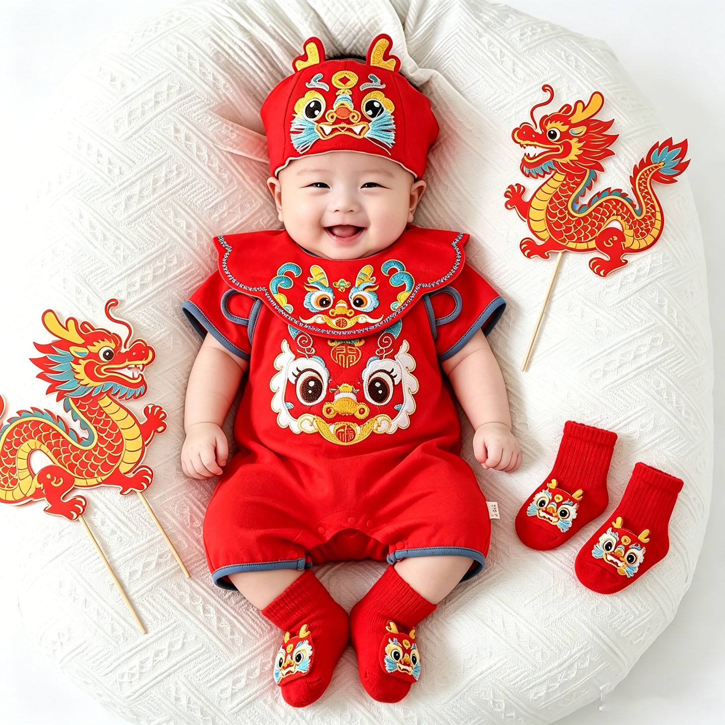 马宝宝满月百天衣服纯棉夏天薄款图片