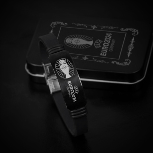 德国队2024欧洲杯足球周边葡萄牙法国手环运动腕带纪念品饰品球迷