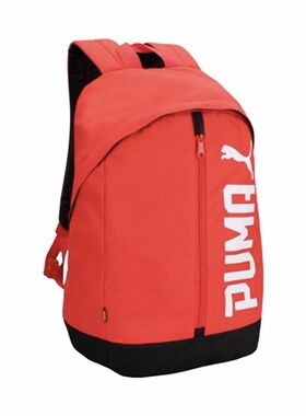 puma彪马男女学生白色logo印花大容量轻薄织物双肩书包背包