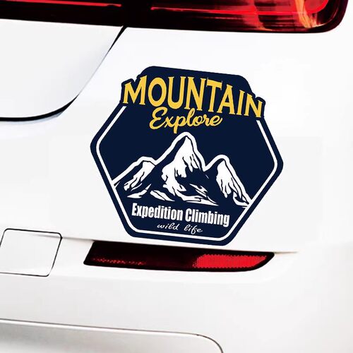 创意MOUNTAIN山地探险车贴个性运动风汽车遮挡划痕前保险杠装饰贴