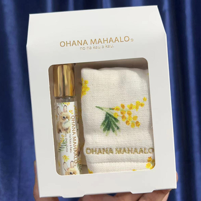 是春天的味道~日本OHANA MAHAALO日系限定含羞草花香香水10ml套装