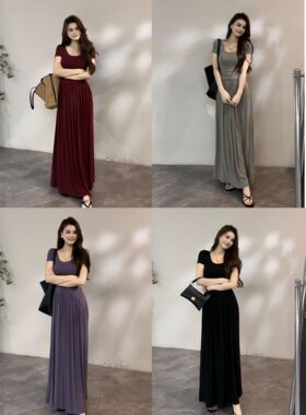 大婷婷 夏季新款法式休闲时尚简约气质修身显瘦连衣裙DT2053