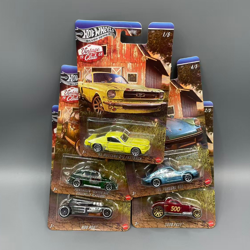 风火轮经典俱乐部野马911大众甲壳虫复古老爷车合金车模HRT81银标