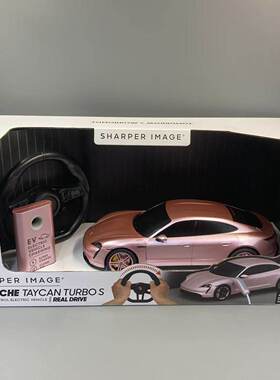 sharper image电动遥控车玫瑰金保时捷电车1:20儿童仿真车模玩具