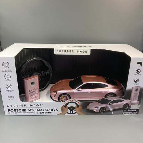 sharper image电动遥控车玫瑰金保时捷电车1:20儿童仿真车模玩具