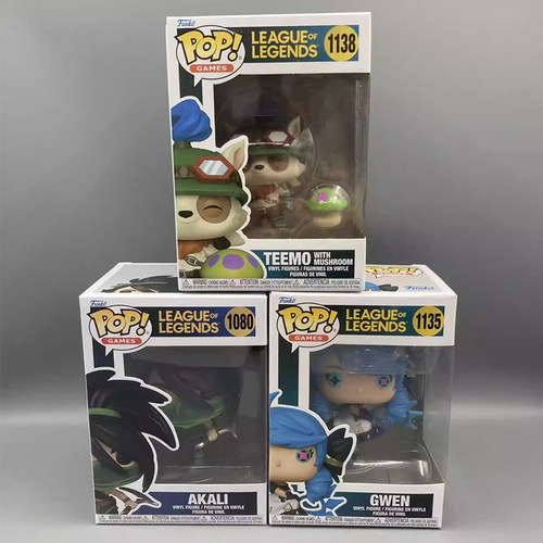 Funko POP英雄联盟手办League of Legends提莫带蘑菇格温 阿卡丽