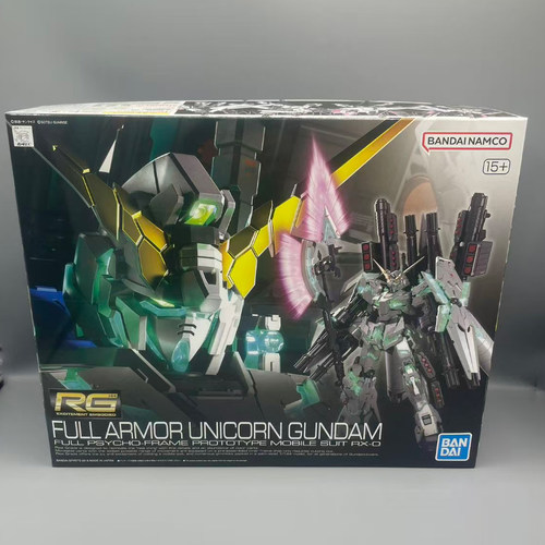 万代 RG 30 1/144 全装备 全装甲 全武装独角兽 觉醒 绿骨架55586