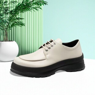 商场同款撤柜女鞋小皮鞋新款复古英伦风厚底乐福鞋 踪迹30 220733