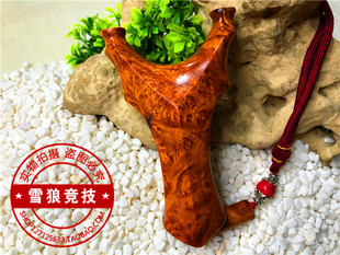 纯手工精品麻梨疙瘩天罡实木扁皮反曲飞虎高档火琉璃弹弓精准木弓