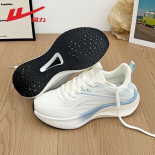 回力女鞋碳板2025跑步秋季透气轻便软底运动鞋学生专用减震跑步鞋