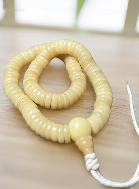 藏式108驼骨佛珠斜切手串