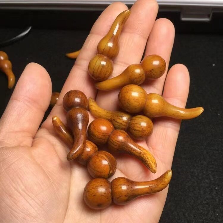 做旧牦牛骨葫芦背云吊坠 星月金刚菩提佛珠diy藏式配饰文玩