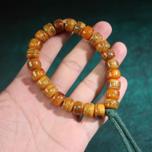 老料西藏牦牛骨手持文玩佛珠