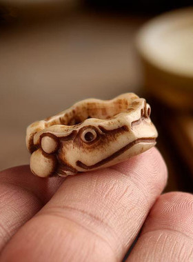 牦牛骨佛珠手串配件蛙嘴跑环