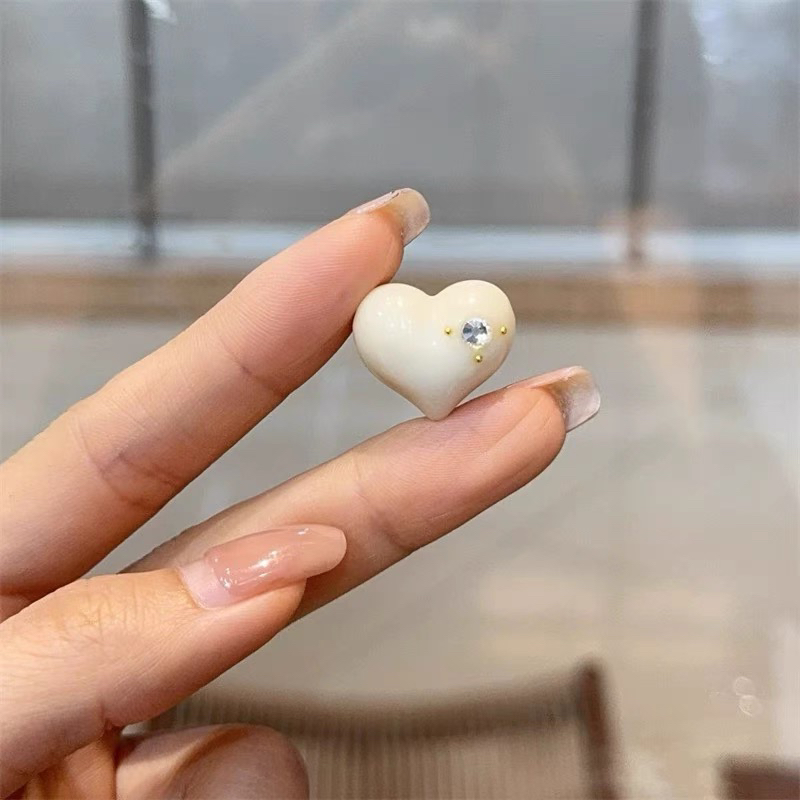 天然象牙果镶嵌款屁桃爱心配件手工串珠文玩手链项链隔珠编绳挂件